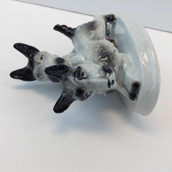 Carl Scheidig Germany Porcelain Scottish Terrier Scottie Schnauzer Dogs - Picture 14 of 16